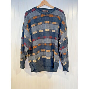 Liberty Sweaters Mens XL Blue Long Sleeve Cotton 90s Vintage Y2K Preppy Casual